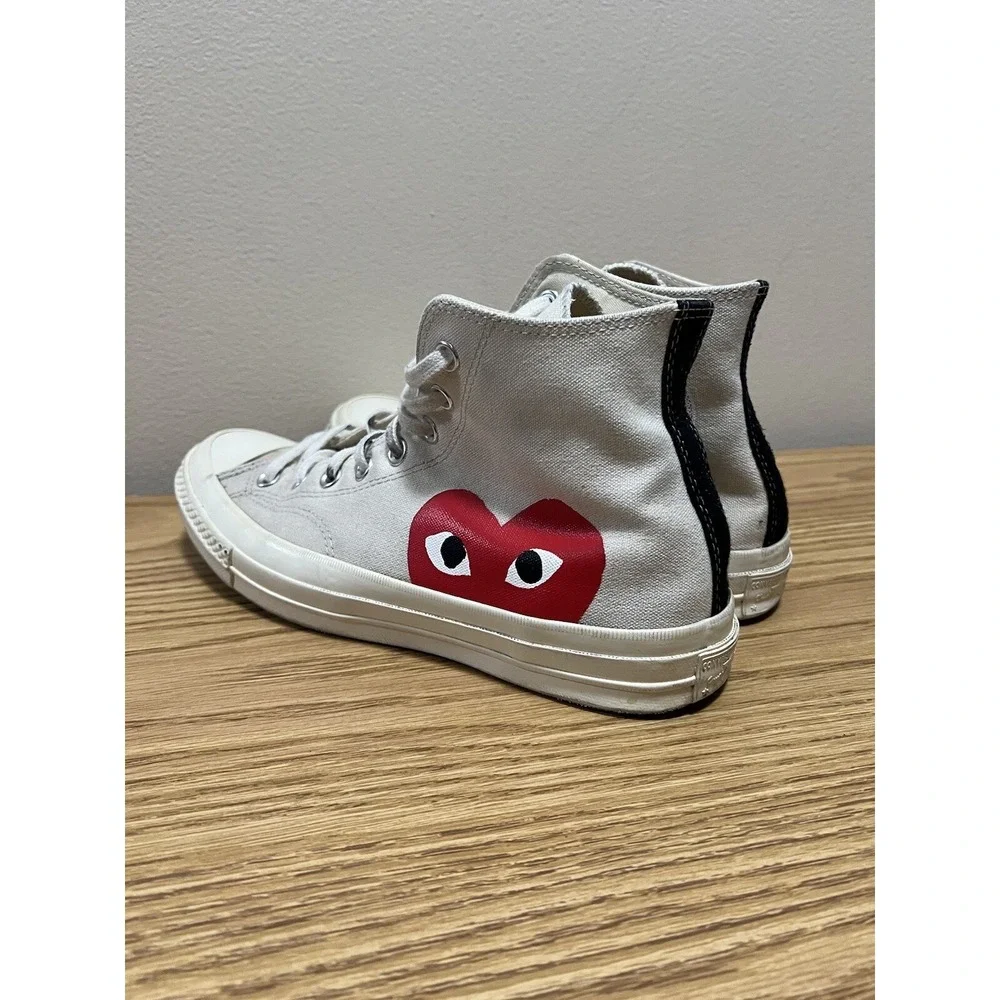 Converse Chuck 70 Hi Comme Des Garçons White Red Men's Size 9 150205C‎